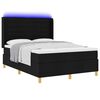 vidaXL Boxspringbett mit Matratze Schwarz 140 x 190 cm Stoff