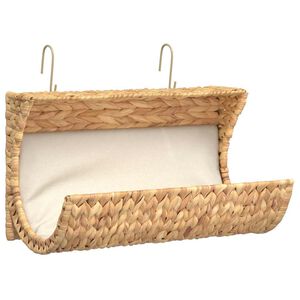 vidaXL Katzenbett mit Kissen Wasserhyazinthe 37 x 20 x 20 cm