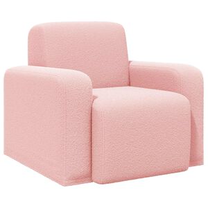 vidaXL Sessel Rosa Boucl&eacute;