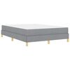 vidaXL Boxspringbett mit Matratze Hellgrau 140 x 200 cm Stoff