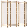 vidaXL 6-tlg. Paravent Faltbar 240 cm Bambus und Canvas