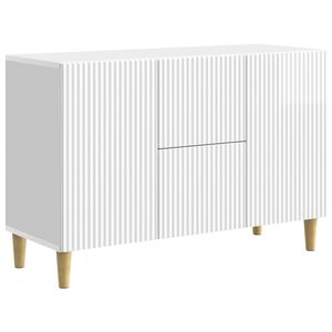 vidaXL Sideboard Hochglanz Wei&szlig; 89 x 34,5 x 60 cm Holzwerkstoff