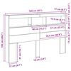 vidaXL LED-Kopfteil mit Ablagen Schwarz Eichen-Optik 160x17x102 cm