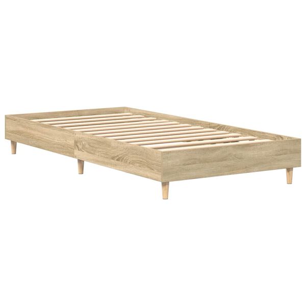 vidaXL Bettgestell ohne Matratze Sonoma-Eiche 90x190 cm Holzwerkstoff