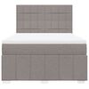 vidaXL Boxspringbett mit Matratze Taupe 140x200 cm Stoff