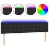 vidaXL LED Kopfteil Schwarz 200x5x78/88 cm Kunstleder