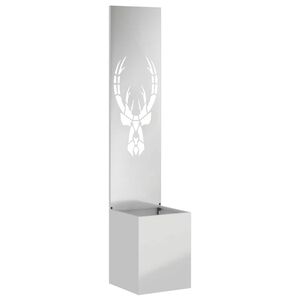 vidaXL Garten Sichtschutz-Leinwand Tiermuster Silber 32 x 32 x 150 cm