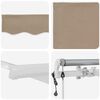 vidaXL Einziehbare Markise Beige 350 x 250 cm Stoff und Stahl