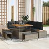 vidaXL Gartensofa-set 8 pcs Grau Poly-Rattan