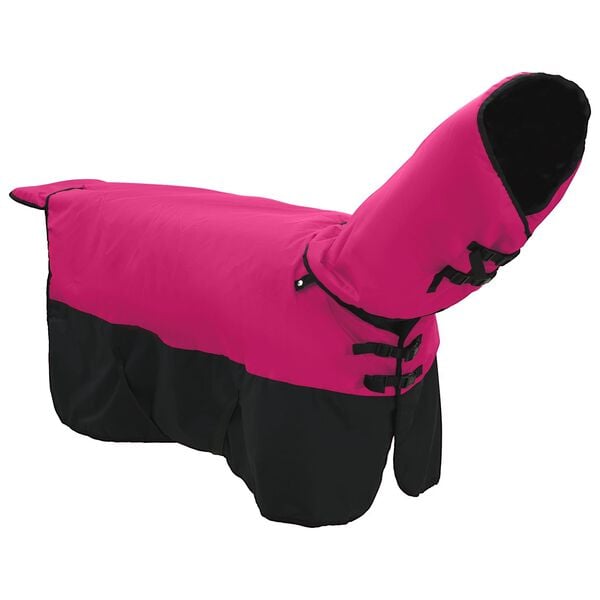 vidaXL Pferdedecke Rosa und Schwarz 75 cm Polyester