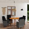 vidaXL 5-tlg. Garten-Essgruppe Dunkelgrau