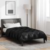 vidaXL Winterbettdecke Schwarz 200 x 140 cm Satin und Mikrofaser