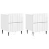 vidaXL Nachttisch 2 pcs Hochglanz Wei&szlig; 43 x 34,5 x 49,5 cm