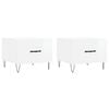 vidaXL Couchtische 2 Stk. Hochglanz-Weiß 50x50x40 cm Holzwerkstoff