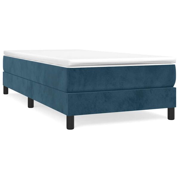 vidaXL Boxspringbettgestell Dunkelblau 90x190 cm Samt
