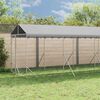 vidaXL Outdoor-Hundezwinger mit Dach Silbern 2x14x2,5 m Stahl Verzinkt