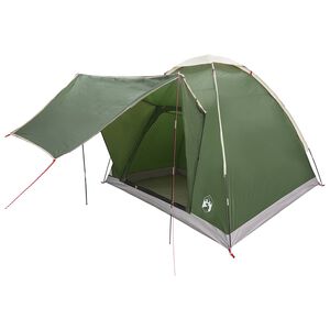 vidaXL Campingzelt mit Dach Gr&uuml;n 2-Personen Polyester und Stahl