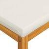 vidaXL Fu&szlig;hocker mit Cremewei&szlig;em Polster Akazie Massivholz