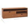 vidaXL TV-Schrank 110x30x40 cm Teak Massivholz