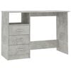 vidaXL Schreibtisch mit Schubladen Betongrau 110&times;50&times;76cm Holzwerkstoff