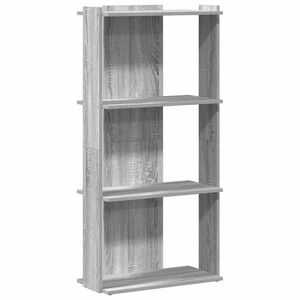 vidaXL B&uuml;cherregal 3 B&ouml;den Grau Sonoma 60x30x120 cm Holzwerkstoff