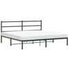 vidaXL Bettgestell mit Kopfteil Metall Schwarz 200x200 cm