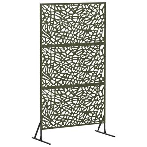 vidaXL Sichtschutz 100 x 50 x 180 cm Stahl Olivgr&uuml;n