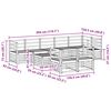 vidaXL Sofagarnituren 9 pcs Natur Massivholz Akazie