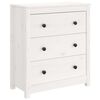 vidaXL Sideboard Wei&szlig; 70x35x80 cm Massivholz Kiefer