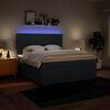 vidaXL Boxspringbett mit Matratze Blau 180x200 cm Stoff