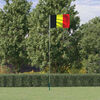 vidaXL Flagge Belgiens mit Mast 5,5 m Aluminium