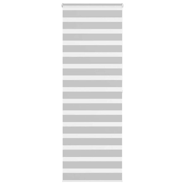 vidaXL Doppelrollo Hellgrau 90x200 cm Stoffbreite 85,9 cm Polyester