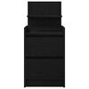 vidaXL Nachttisch mit 2 Schubladen Schwarz 38x34x80 cm