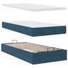 vidaXL Ottoman-Bett mit Matratzen Dunkelblau 80x200 cm Samt