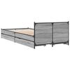 vidaXL Bettgestell mit Schubladen Grau Sonoma 100x200 cm Holzwerkstoff