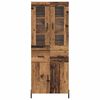 vidaXL Highboard Wandmontiert Altholz 69,5 x 34 x 180 cm Holzwerkstoff