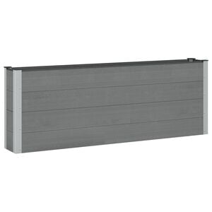 vidaXL Hochbeet 2 stk. Schwarz 200 x 30 x 72 cm WPC und Aluminium