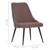 vidaXL Esszimmerst&uuml;hle 4 Stk. Braun Stoff