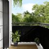 vidaXL Balkon-Sichtschutz Schwarz 90x1000 cm 100 % Polyester-Oxford