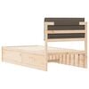 vidaXL Bettgestell mit gepolstertem Kopfteil Taupe 90 x 200 cm