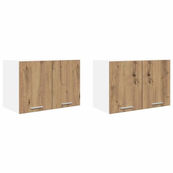 vidaXL H&auml;ngeschrank 2 pcs Artisan-Eiche und Wei&szlig; 60 x 31 x 40 cm