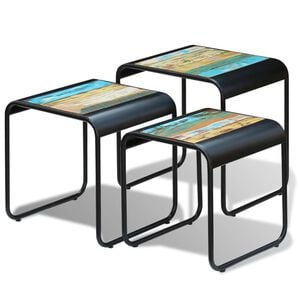 vidaXL 3-tlg. Satztisch-Set Altholz