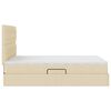 vidaXL Bett mit Stauraum und LED mit LED Creme 140 x 200 cm Polyester