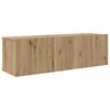 vidaXL TV-Schrankset Wandmontiert 8 pcs Artisan-Eiche Holzwerkstoff