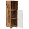 vidaXL Badezimmerschrank mit Speicher mit T&uuml;r Altholz 30 x 35 x 95 cm