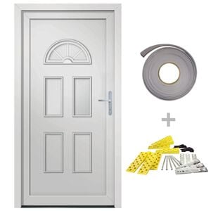 vidaXL Haust&uuml;r Wei&szlig; 98x208 cm PVC