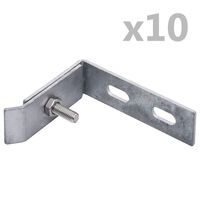 vidaXL Wand-Eckverbinder 10 Sets Silbern