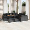 vidaXL Gartensofa-set 14 pcs Schwarz Poly-Rattan
