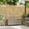 vidaXL Gartenbank mit Kissen Hellgrau 110x30x40,5 cm Poly Rattan