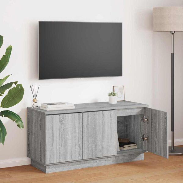 vidaXL TV-Schr&auml;nk Graues Sonoma 100 x 38 x 49 cm Holzwerkstoff